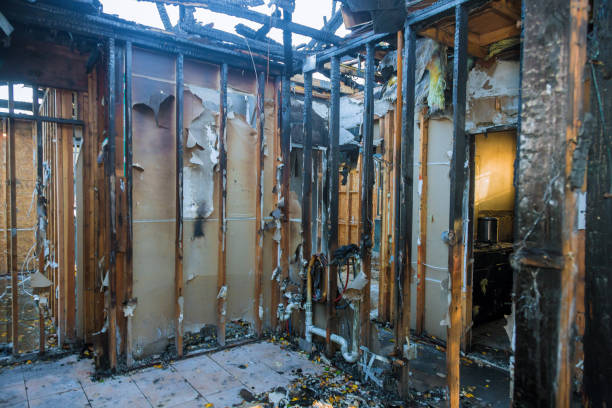 Professional Fire Damage Restoration technician working in Caseyville, IL